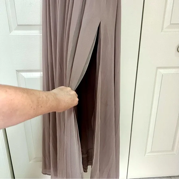 NWOT Lulus Heavenly Hues Taupe Maxi Dress - Picture 9 of 16